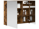 Bathroom Mirror Cabinet Smoked Oak 60 x 14.5 x 70 cm 889059