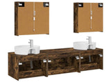 Bathroom Furniture Set 5 pcs Smoked Oak 3406891