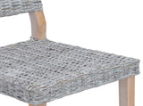 Dining Chair 2 pcs Kubu Rattan White Wash 46 x 55 x 84 cm 42012423
