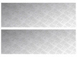 Stair Tread Rectangular 2 pcs Silver 90 x 40 cm Aluminium 4104335
