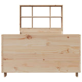 ZNTS Bookcase Bed without Mattress 100x200 cm Solid Wood 3323812
