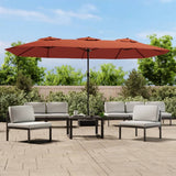 Garden Parasol Terracotta, Dark Grey Powder-coated iron, Polyester 362950