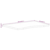 Desk Top with Curve 140x50x2.5 cm Solid Wood Rough Mango 370182