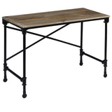 ZNTS Writing Desk Solid Mango Wood and Steel 110x50x96 cm 244947