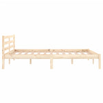 Bed Frame without Mattress Solid Wood Pine 140x200cm 810430
