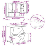 Bathroom Furniture Set with Drawer 2 pcs High Gloss White 3393017