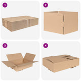 Folding Box 50 pcs Natural 40 x 30 x 10 cm Cardboard 4106570