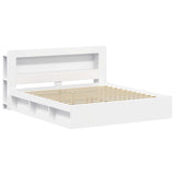 Bed Frame with Storage White 180 x 200 cm Engineered Wood 3433517