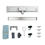 2 in 1 Shower Drain Silver 90 cm Stainless Steel 304 42015941