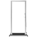 ZNTS Outdoor Shower with Tray WPC Stainless Steel 3051294