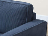 Small Two-Seater Corduroy Sofa - Blue T3398P329916