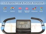 2-in-1 Folding Exercise Bike with 8-Level Magnetic Resistance, Arm Resistance Band, Pulse Sensor, T3398P376862