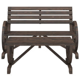 Garden Lounge Set Burnt Wood Solid fir wood Two-piece set 365106