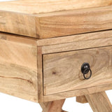 ZNTS Side Table Solid Mango Wood 65x40x76 cm 244952