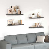 323795 Floating Wall Shelves 4 pcs High Gloss Grey 80x23,5x3,8 cm MDF