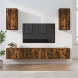 6 Piece TV Cabinet Set Smoked Oak Engineered Wood 3188691