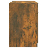 Desk with Side Cabinet Smoked Oak Engineered Wood 3115913
