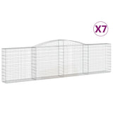 Arched Gabion Baskets 7 pcs 400x30x100/120 cm Galvanised Iron 3146871