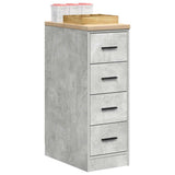 Garage Storage Cabinet Concrete Grey 30x51x85 cm Solid Wood Pine 860583