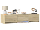 TV Cabinet with LED Sonoma Oak 140 x 34 x 40 cm Engineered Wood 3418712