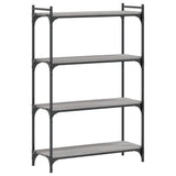 Bookcase 4-Tier Grey Sonoma 80x30x120 cm Engineered Wood 837675