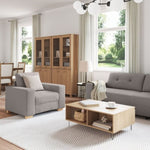 ZNTS 3 Piece Sofa Set with Cushions in Taupe Fabric 3324634