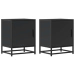 ZNTS Bedside Cabinets 2 pcs Black 40x31x50 cm Engineered Wood and Metal 848710