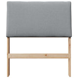 Upholstered Headboard Light Grey 80 cm Solid Pine Wood 879309