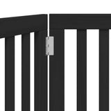 Dog Gate Foldable 2 Panels Black 160 cm Poplar Wood 352258