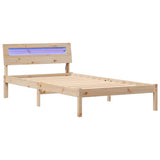 Bed Frame with Headboard Brown 90 x 190 cm Solid Pine Wood 872800