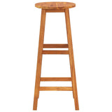 Bar Stool Set of 8 Natural wood Solid Acacia wood Standard 3115986