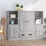 Highboards 3 pcs Concrete Grey Engineered Wood 3185323