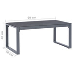 ZNTS Coffee Table 90x50x40 cm Aluminium 47254