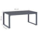 ZNTS Coffee Table 90x50x40 cm Aluminium 47254