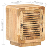 Bedside Cabinet 40x30x50 cm Rough Mango Wood 320462