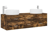 Bathroom Furniture Set 3 pcs Smoked Oak 49.5 x 44.5 x 66 cm 3405935