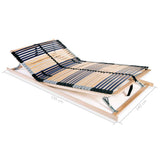 Slatted Bed Base without Mattress with 42 Slats 7 Zones 140x200 cm 246478