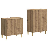 2 Piece Bathroom Cabinet Set DELFT Artisan Oak Engineered Wood 3417629