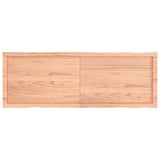 Table Top Light Brown 140x50xcm Treated Solid Wood Live Edge 363965