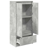 Cabinet with Drawer Concrete Grey 55.5x34x119.5 cm Engineered Wood 861646
