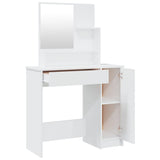 Dressing Table with Mirror High Gloss White 86.5x35x136 cm 802963