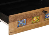 TV Cabinet with Drawer Natural 80 x 33 x 46 cm Solid Mango Wood 4018277