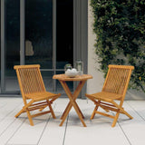 3 Piece Garden Dining Set Solid Wood Teak 3087190