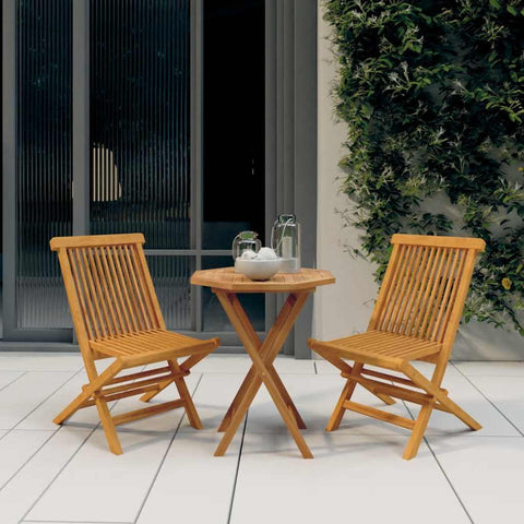 3 Piece Garden Dining Set Solid Wood Teak 3087190