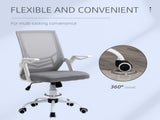 Mesh Office Chair with Flip-up Armrest, Swivel Computer Chair with Lumbar Support, Adjustable T3398P344645