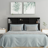 Headboard Cabinet Black Engineered wood Standard 811872