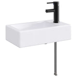 Bathroom Wash Basin Matte Black 45.5 x 25.5 x 13 cm Metal 890223