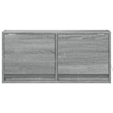 TV Wall Cabinet with LED Lights Grey Sonoma 80x31x35 cm 852360