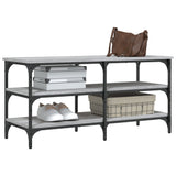 Shoe Bench Grey Sonoma 100x38.5x49 cm Engineered Wood 839046