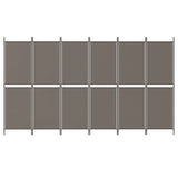 6-Panel Room Divider Anthracite 300x180 cm Fabric 350224